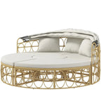 Round Outdoor Daybed with Canopy