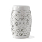 Ruby Outdoor Metal Lace Cutout Accent Table