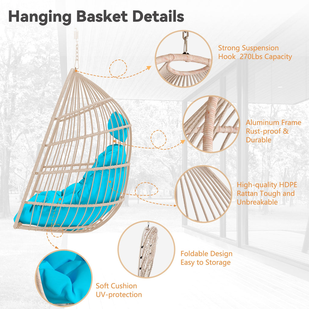 Folding Outdoor Egg Swing Chair