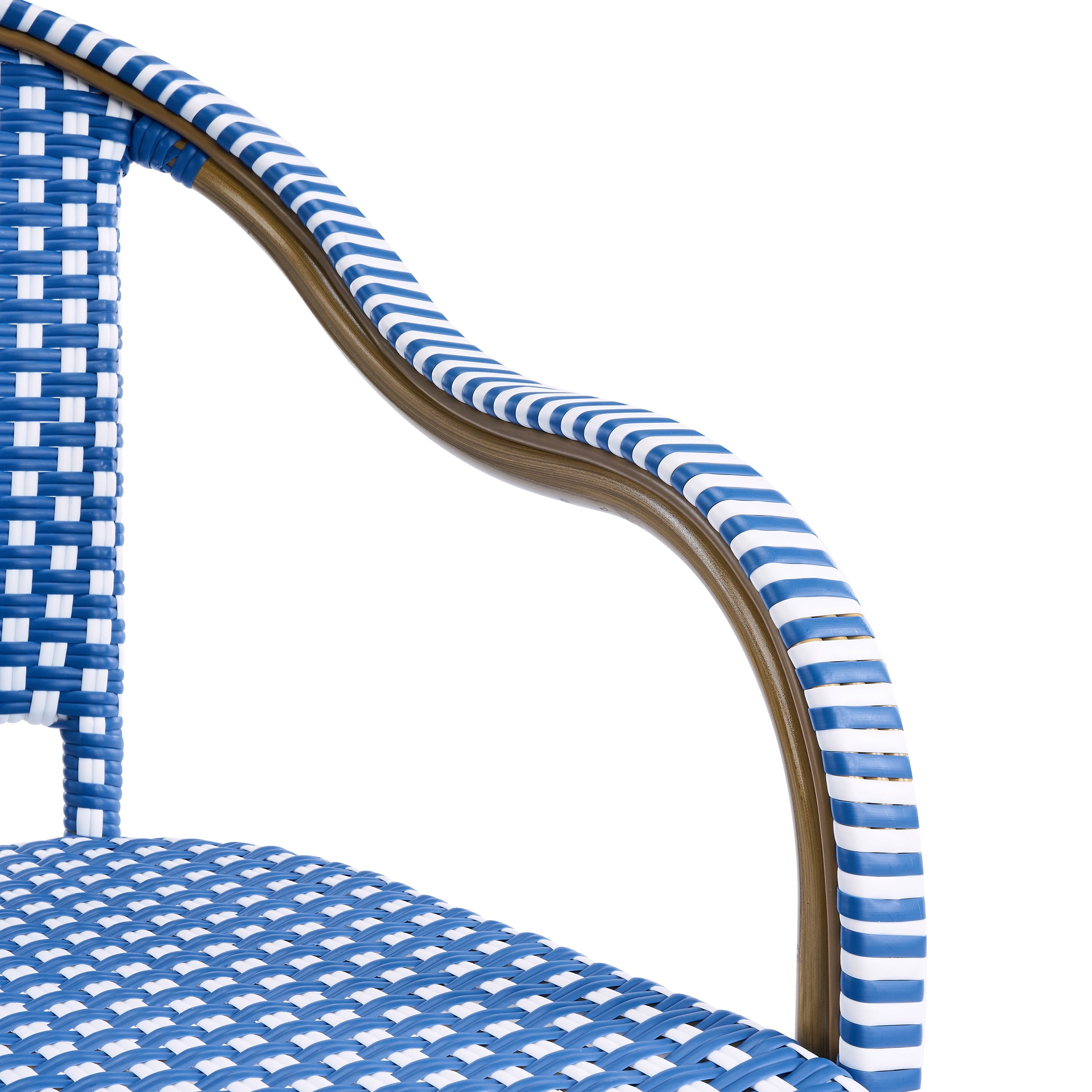 French Bistro Wicker Outdoor Dining Chair, Set of 2