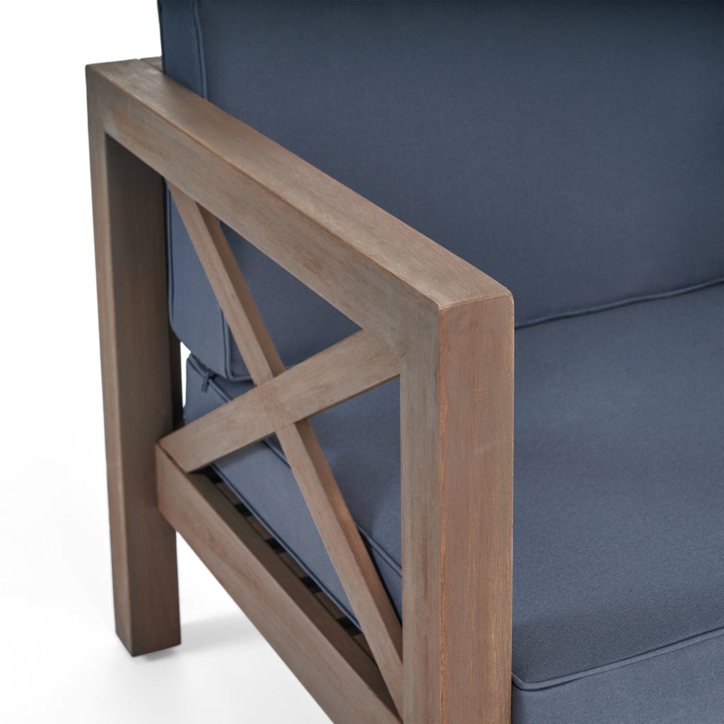 Brava Outdoor Club Chair with Water-Resistant Cushions