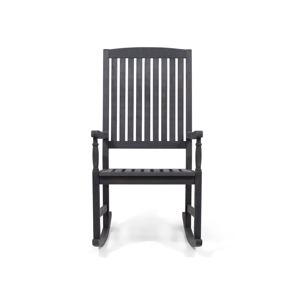 Muse Outdoor Acacia Rocking Chair with Slat Design