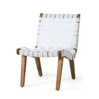 Delights Outdoor Lounge Chair with Rope Weave Design and Wood Frame, Set of 2