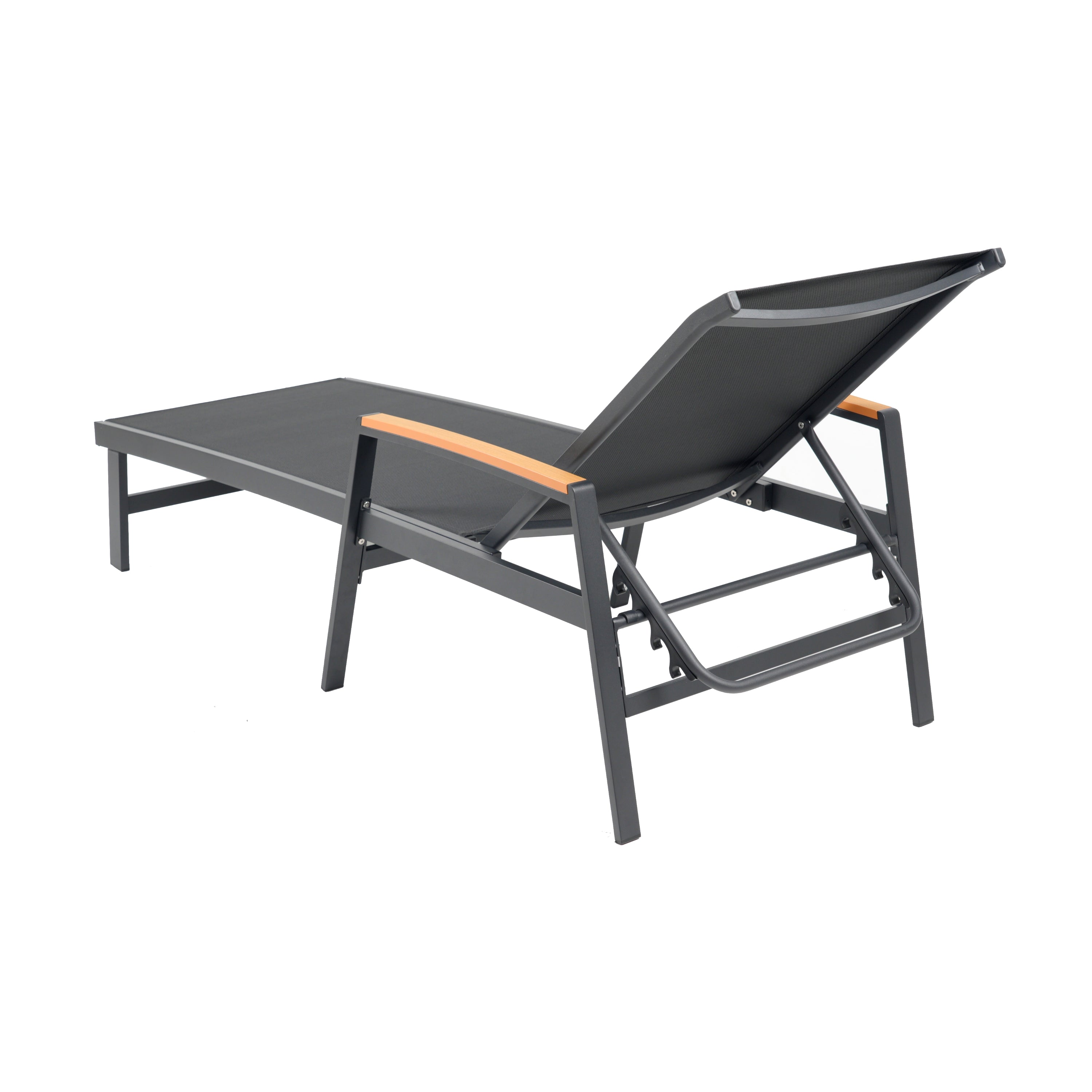 Wavellite Outdoor Chaise Lounges with Aluminum Frame and Mesh Seating