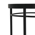 3-Piece Outdoor Ceramic Tile Plant Stand Set with Iron Frame