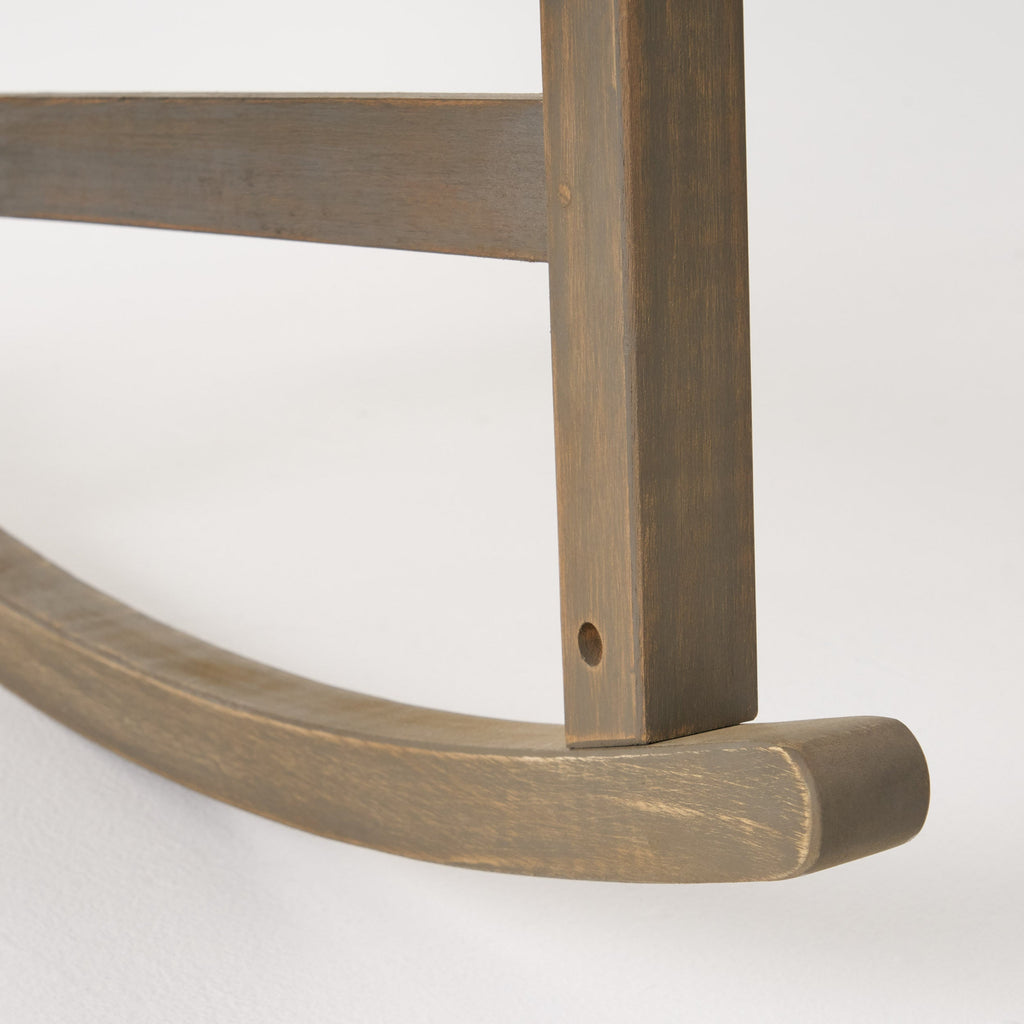 Muse Outdoor Acacia Rocking Chair with Slat Design