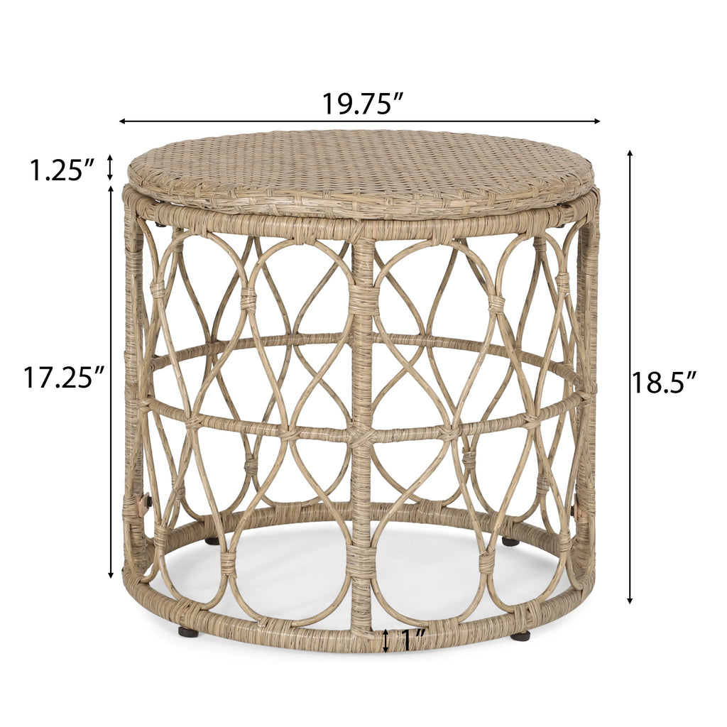 Zircon 3-Piece Patio Set with 2 Club Chairs and Round Table