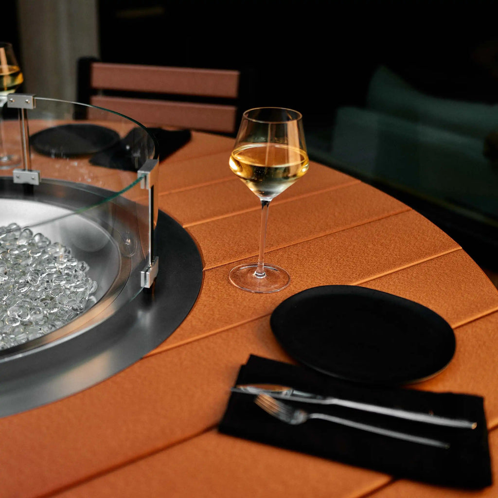 Lumin Fire Pit 60" Round Table from LuxCraft