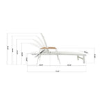 Wavellite Outdoor Chaise Lounges with Aluminum Frame and Mesh Seating