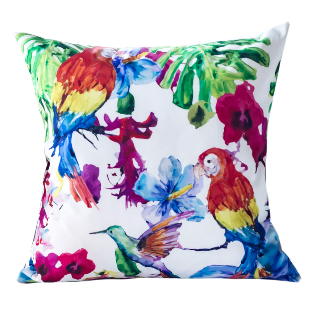Tropical Parrot Outdoor Pillow