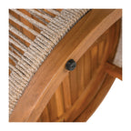Sundara Acacia Wood Outdoor Coffee Table with Handwoven Rope Accents