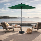 9' Outdoor Patio Umbrella Outdoor Table Umbrella with Push Button Tilt and Crank, Base Not Included