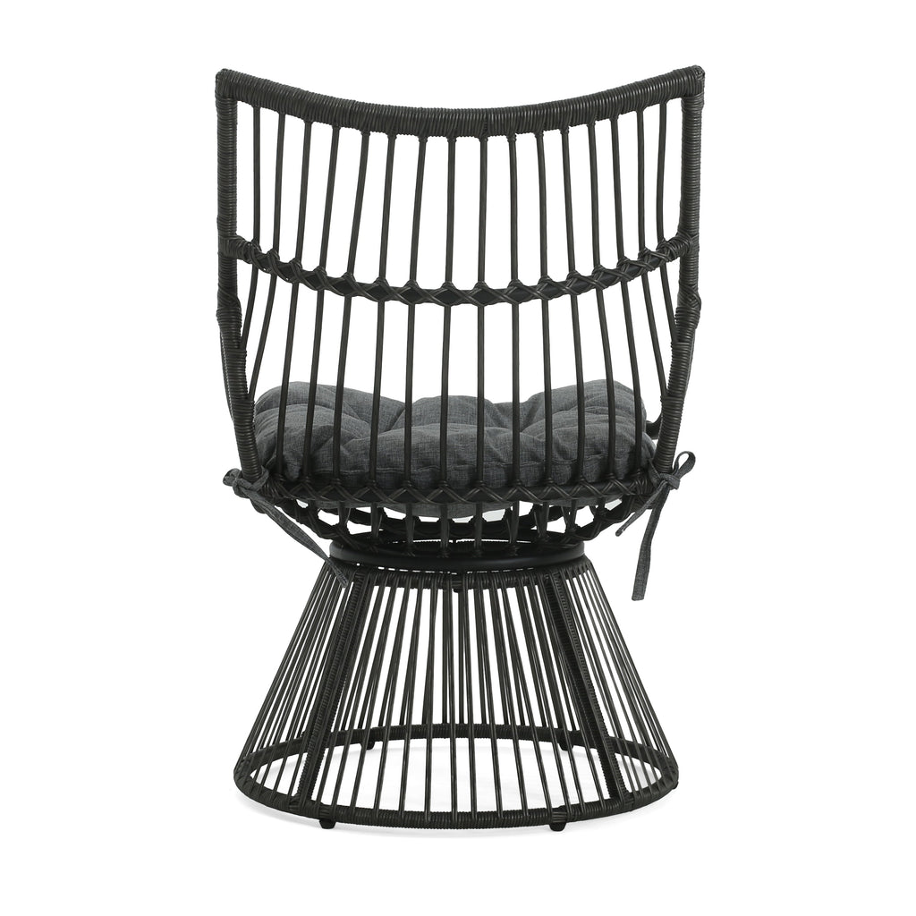 Strontianite Outdoor Rattan Chair with High Back Design