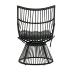 Strontianite Outdoor Rattan Chair with High Back Design