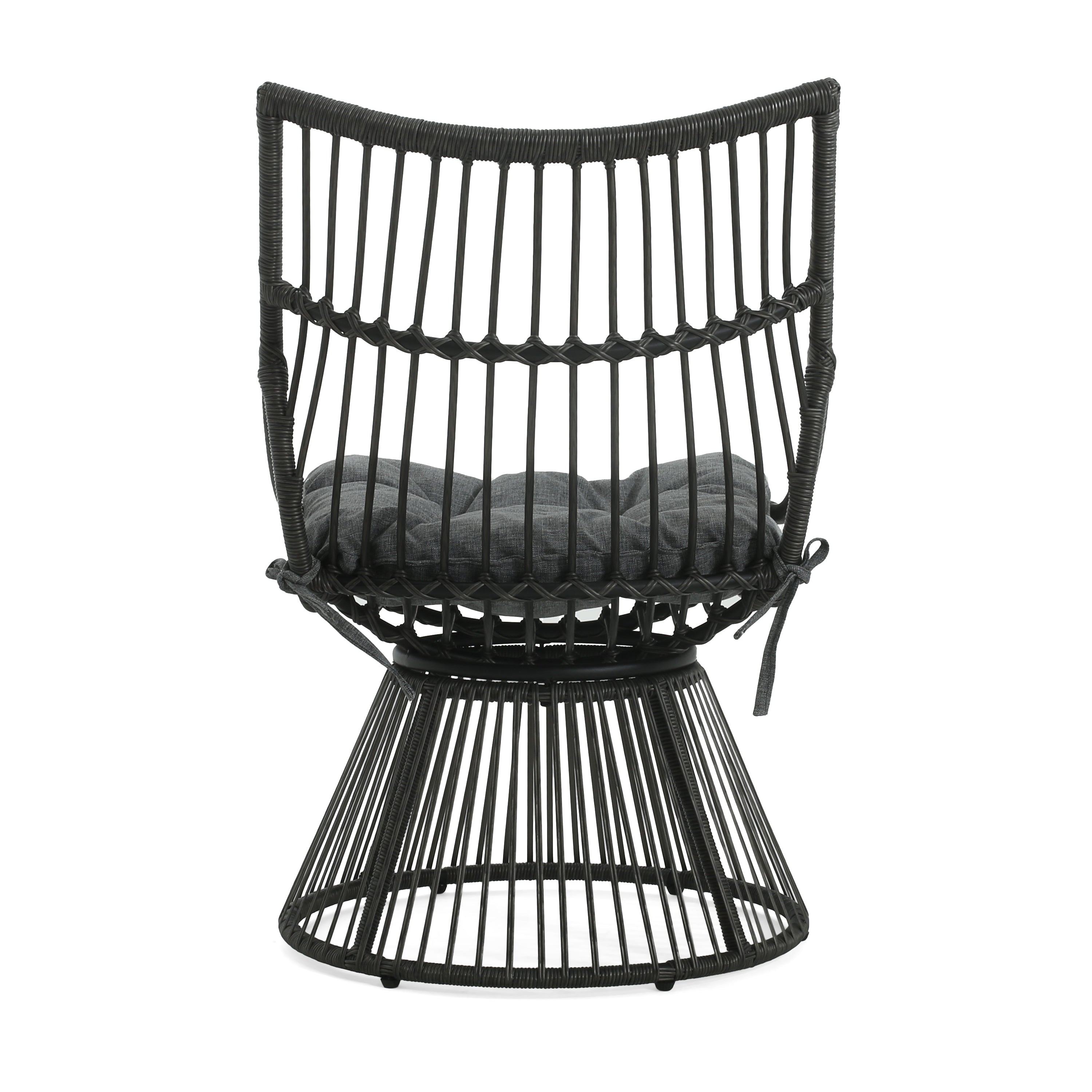 Strontianite Outdoor Rattan Chair with High Back Design