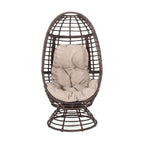 Lazulite Outdoor Egg Chair with Water-Resistant Cushion and Swivel Function