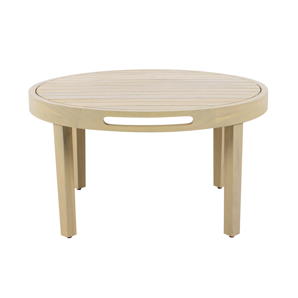Millie Outdoor Acacia Wood Loveseat & Coffee Table Set