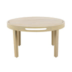 Millie Outdoor Acacia Wood Loveseat & Coffee Table Set