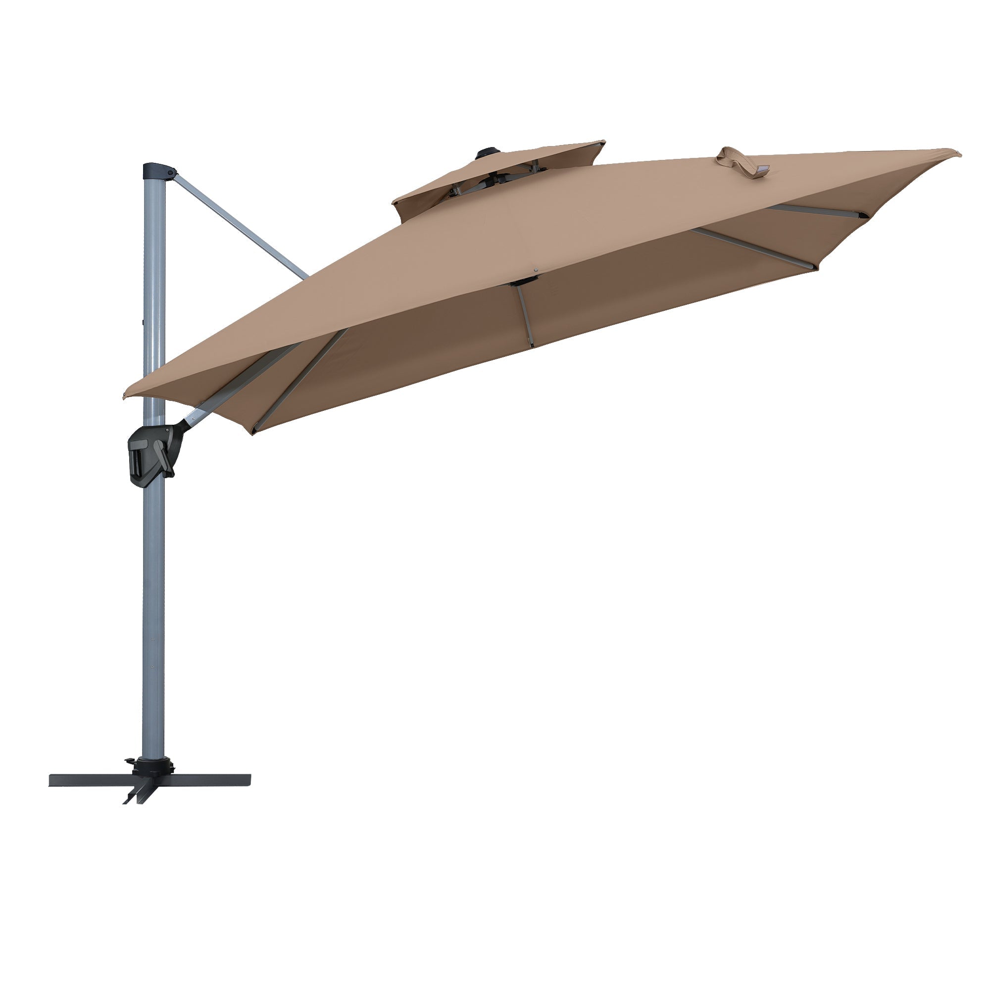 11' Outdoor Square Double Top Patio Umbrella, Base Not Included
