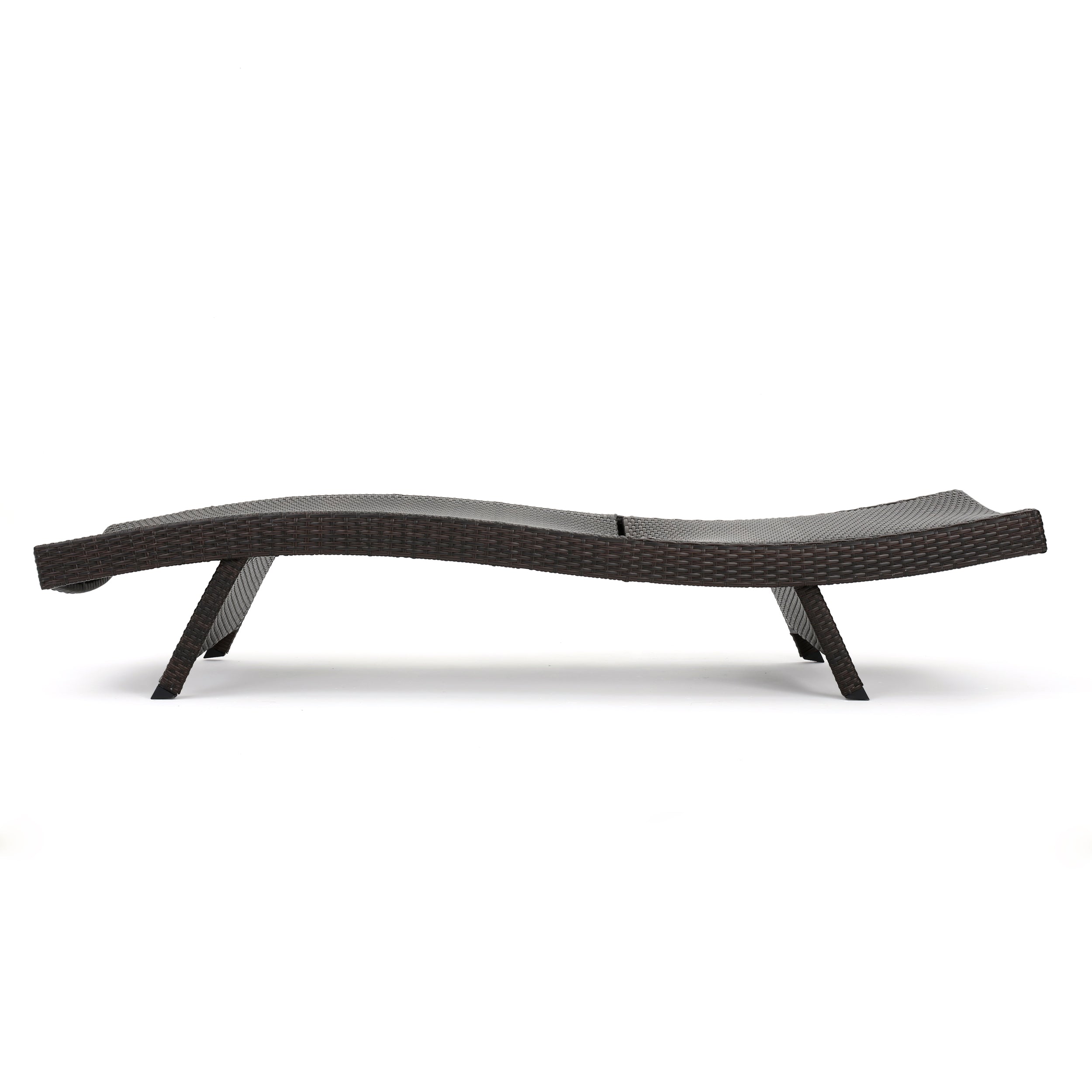 Crete Wicker Chaise Lounge, Set of 2