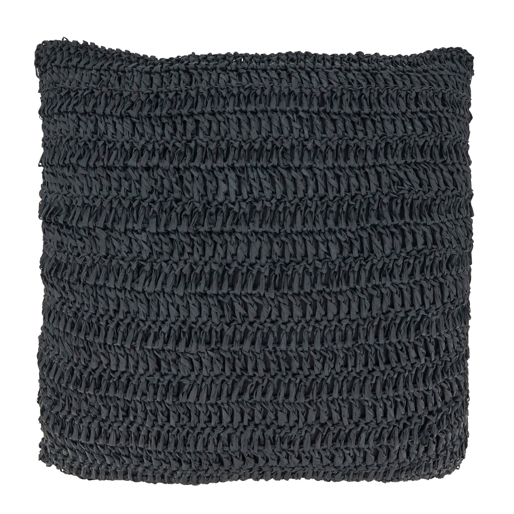 Outdoor Zen Raffia Polyester Filled Throw Pillow