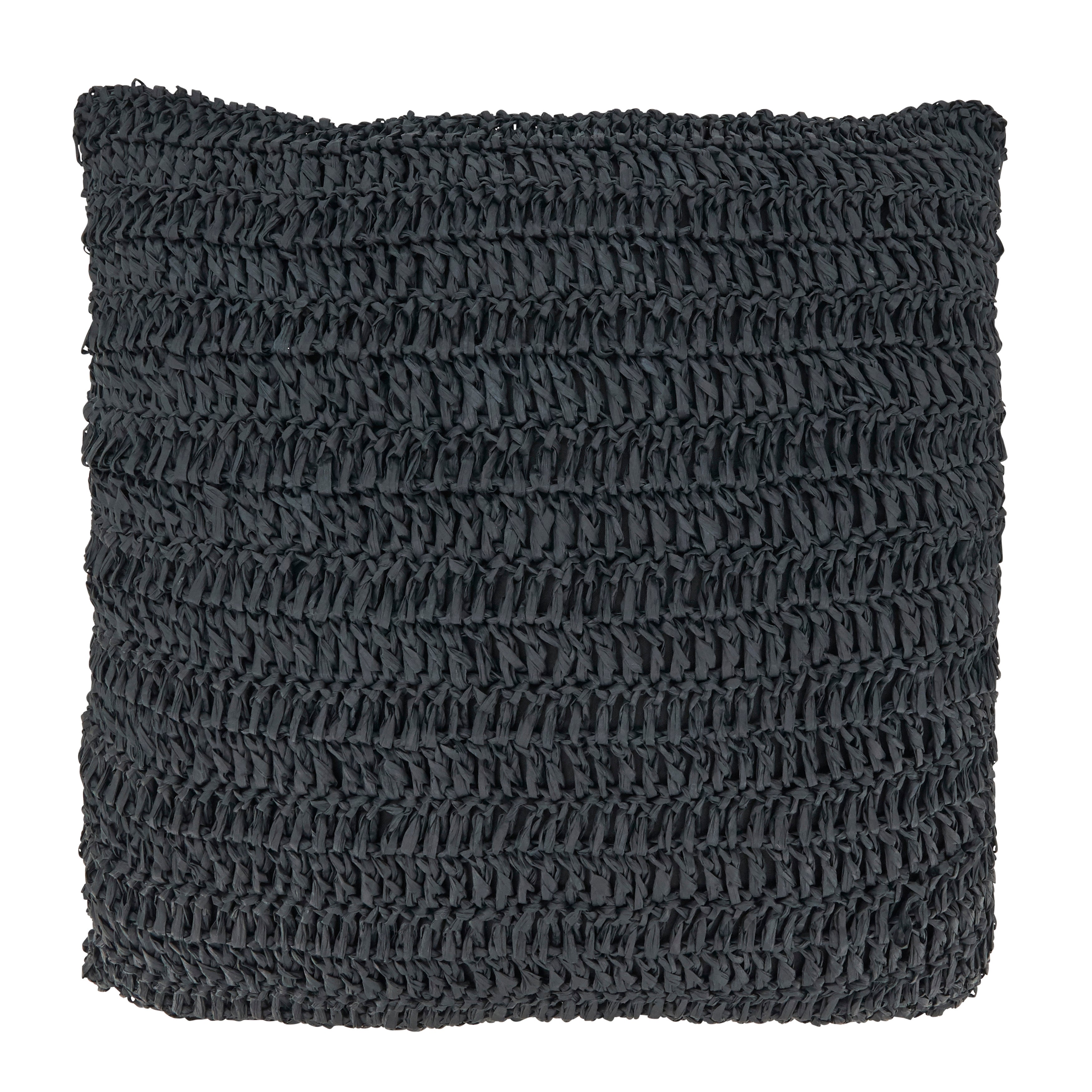 Outdoor Zen Raffia Polyester Filled Throw Pillow