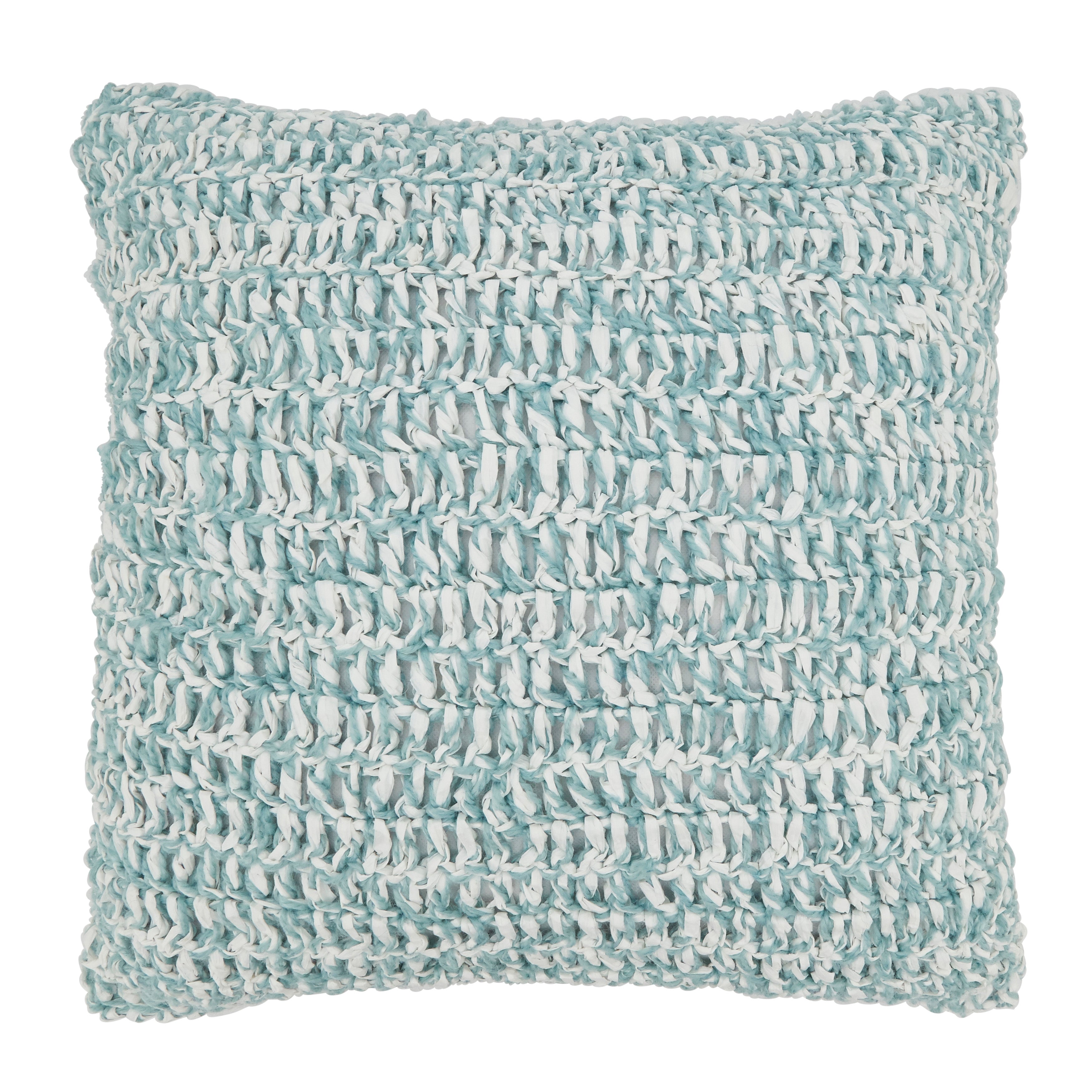 Outdoor Zen Raffia Polyester Filled Throw Pillow