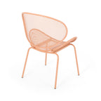 Outdoor Iron Chair with Tapered Legs and Wing Design, Set of 2