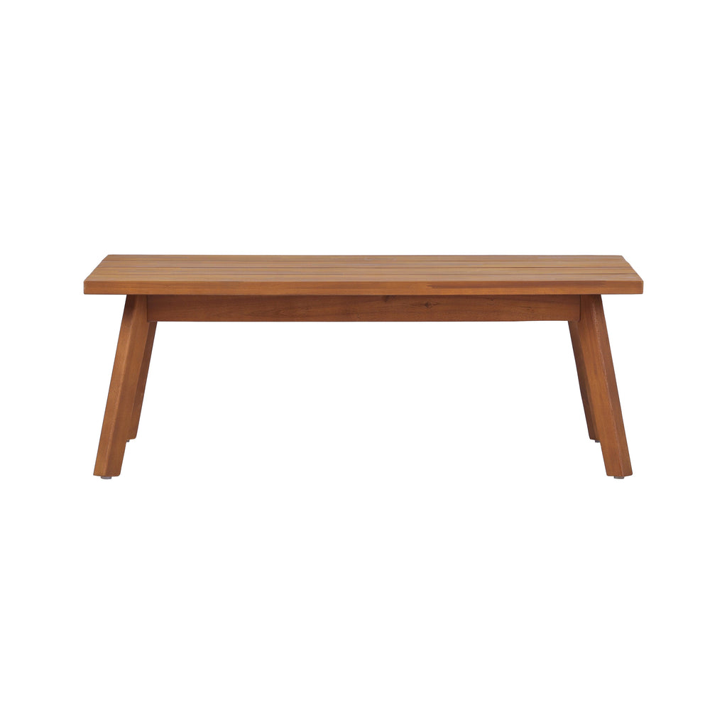 Mid-Century Modern 4-Piece Acacia Wood Outdoor Patio Set