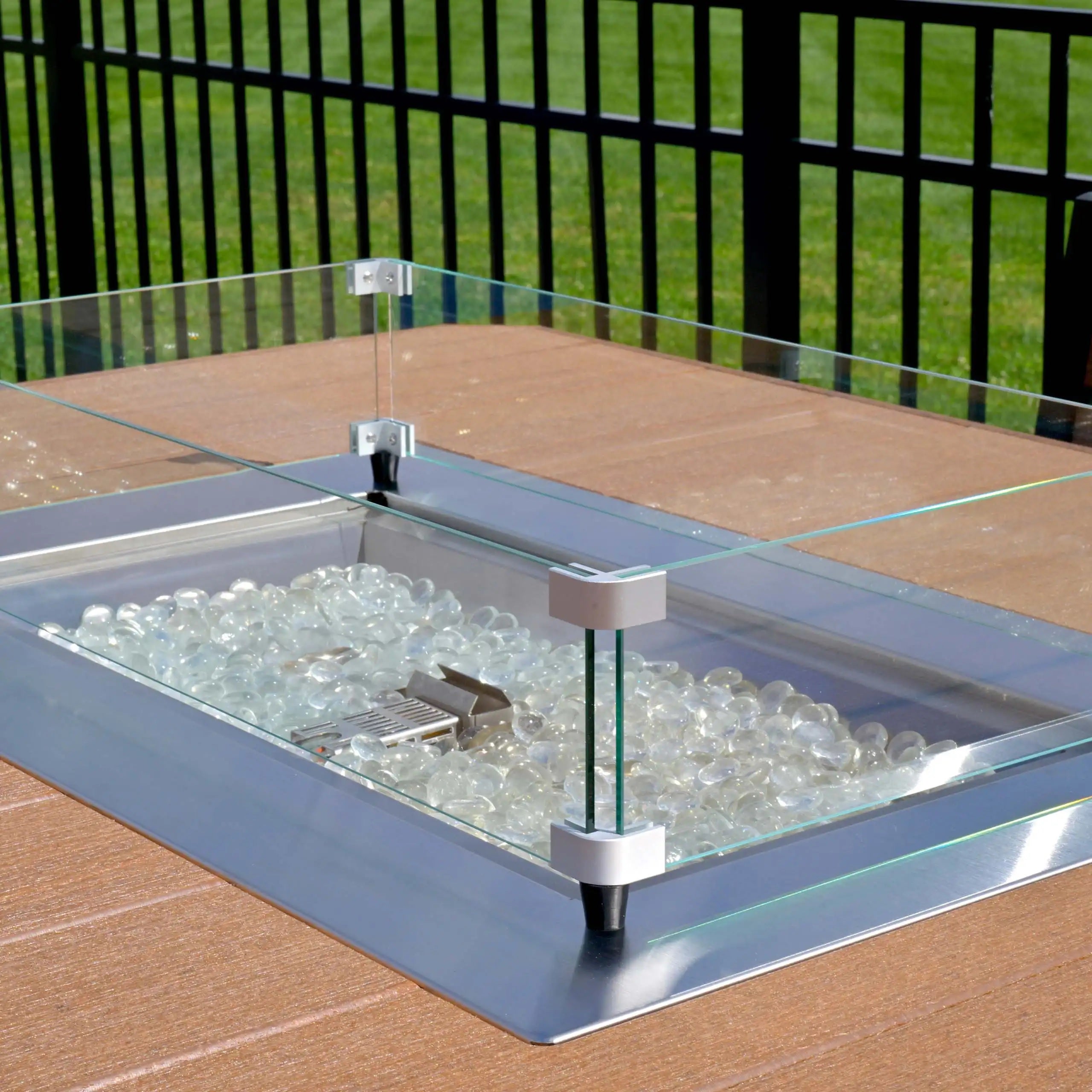 Lumin Fire Pit 62" Rectangular Table from LuxCraft