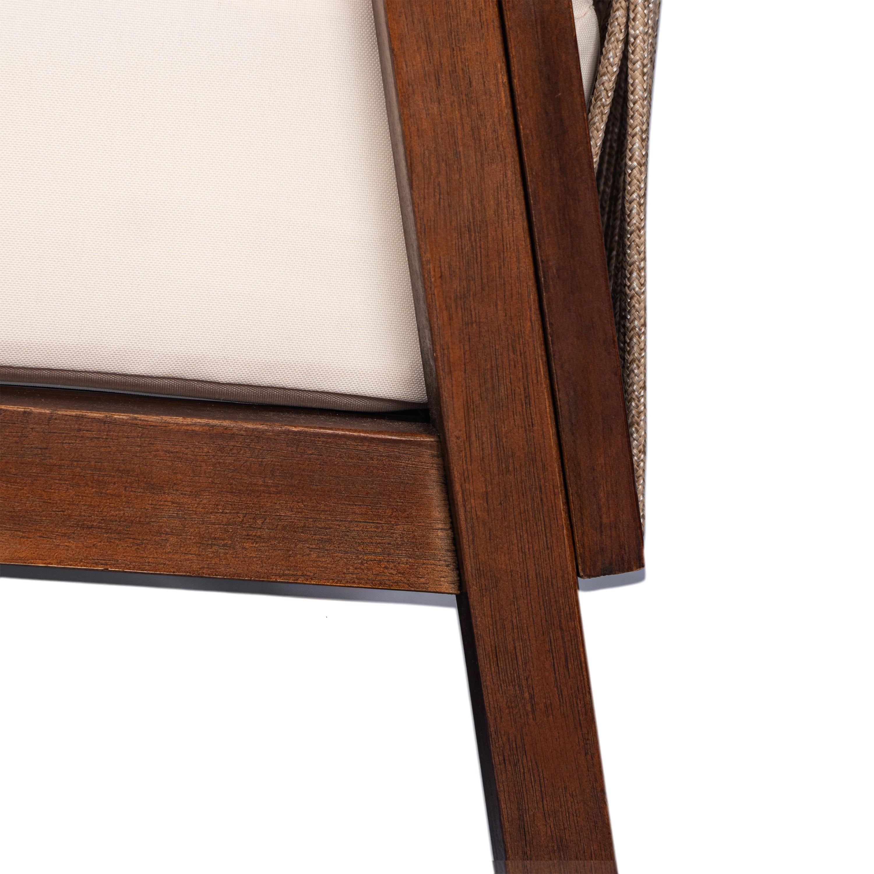 Calder Outdoor Lounge Chair with Woven Backrest