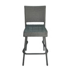 29" Outdoor Rattan Armless Barstools, Set of 2