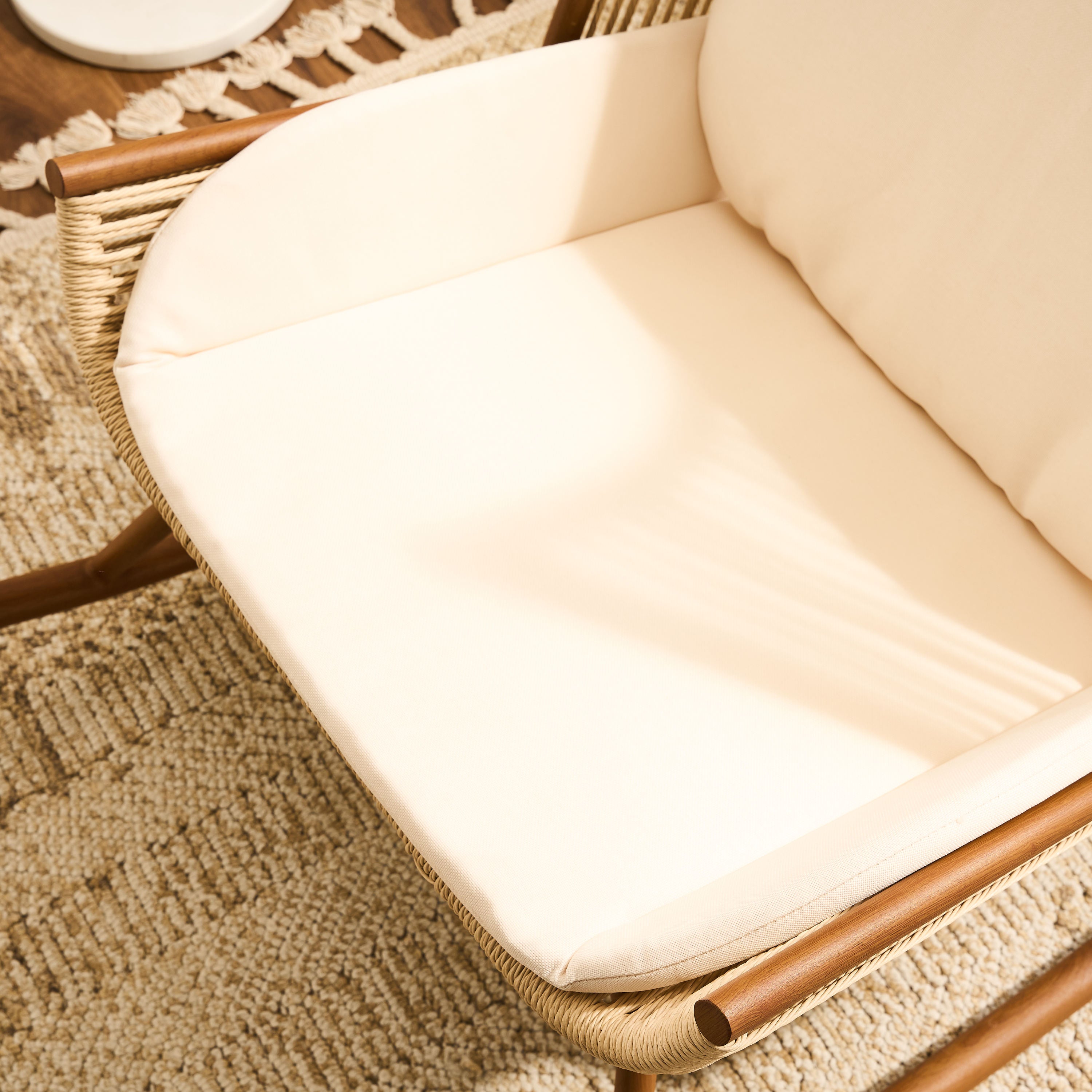 High Square Back Modern Outdoor Rocking Chair