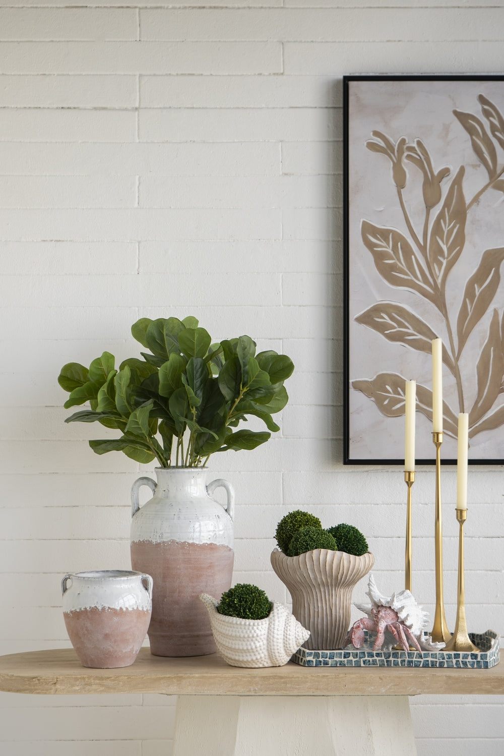 Coral Planter with Textured Finish