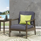 Ellsworth Outdoor Acacia Wood Club Chair