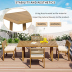 Outdoor Acacia Wood Dining Table Set