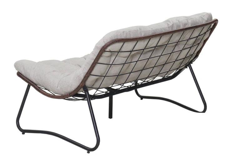 Maristella Outdoor Wicker Loveseat with Cushion