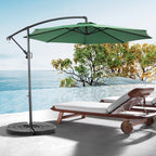 10' Offset Hanging Market Patio Umbrella w/Easy Tilt Adjustment, Base Not Included