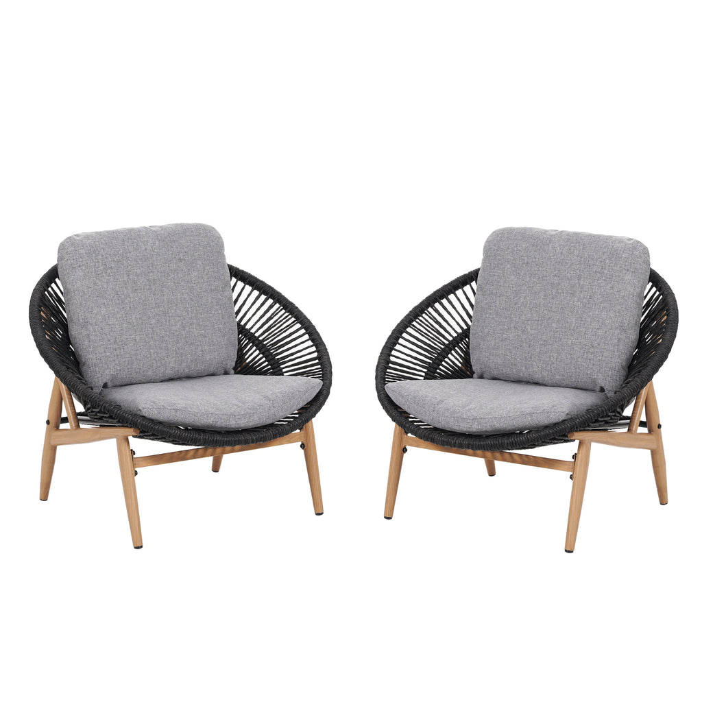 Cyril Outdoor Wicker Papasan Style Lounge Chair