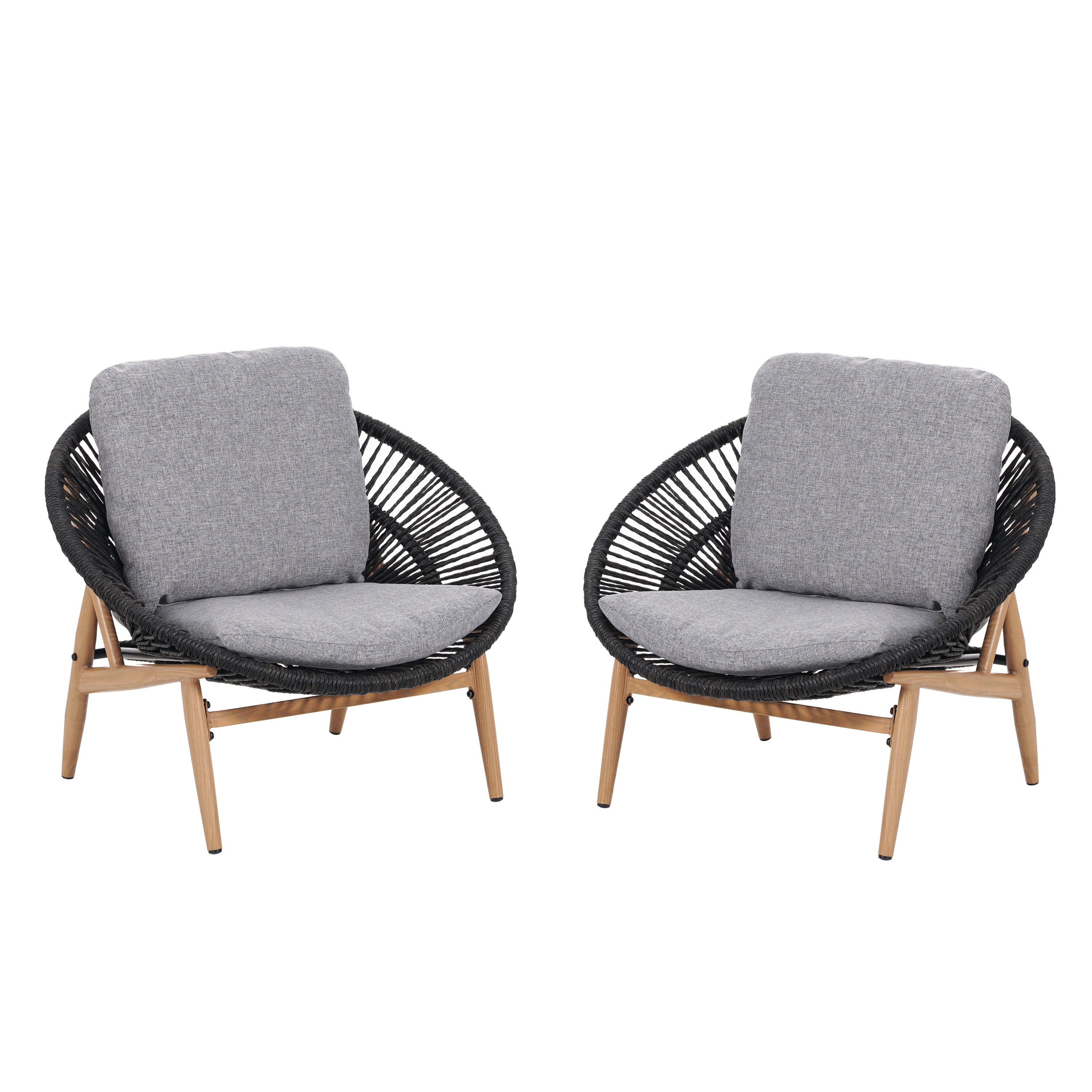Cyril Outdoor Wicker Papasan Style Lounge Chair