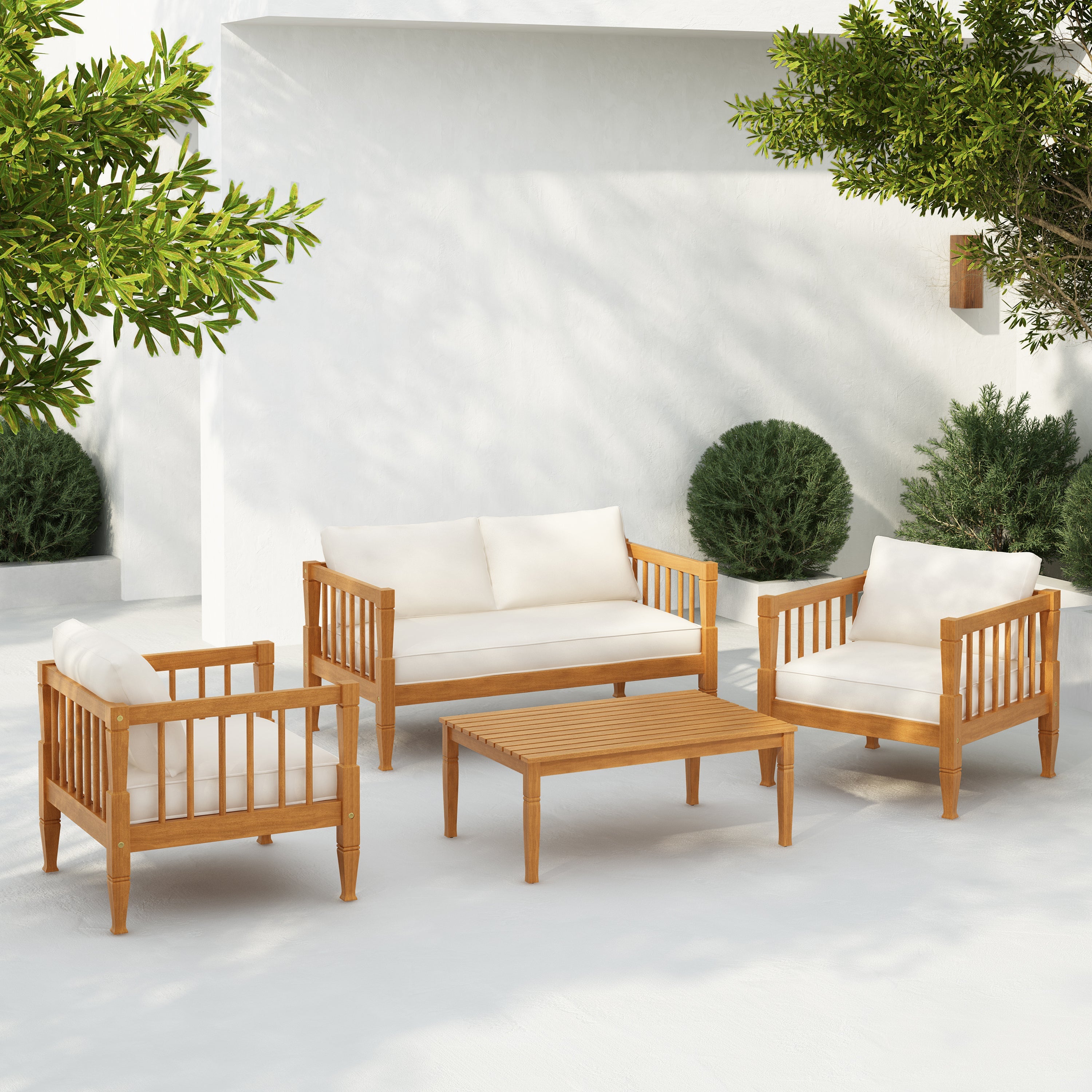 Banyan 4-Piece Patio Outdoor Furniture Set