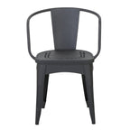 Pursuant 3-Piece Iron Bistro Set with Round Table and 2 Curved Back Chairs