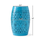 Ruby Outdoor Metal Lace Cutout Accent Table