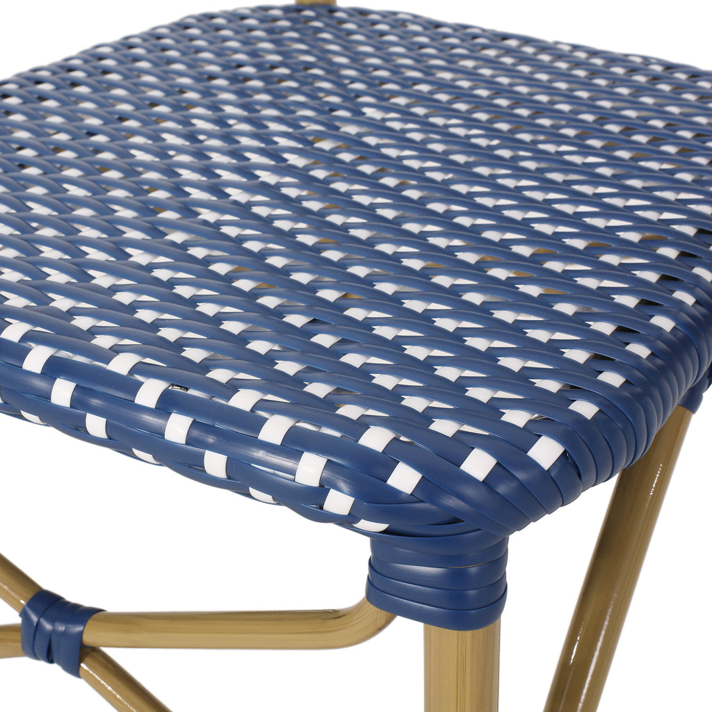 Paul French Bistro Outdoor Dining Chairs, Set of 2 Blue & White