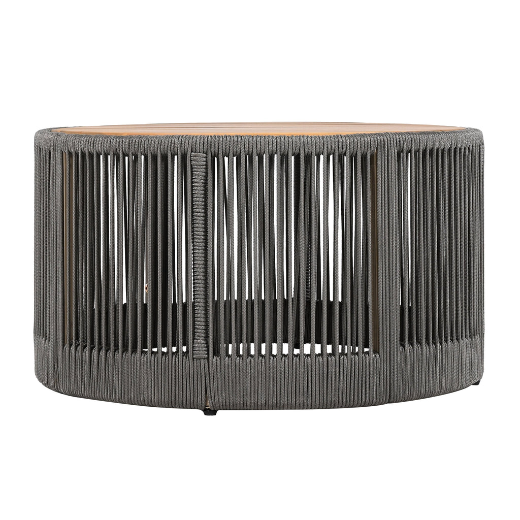 Sundara Outdoor Coffee & Side Table Set with Woven Rope Design