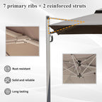 9'x 11' Rectangle Cantilever Umbrella with Center Pole, Base Not Included