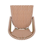 Clifftop 29.5" Outdoor Rattan Bar Stool with Aluminum Frame and Footrest, Set of 2