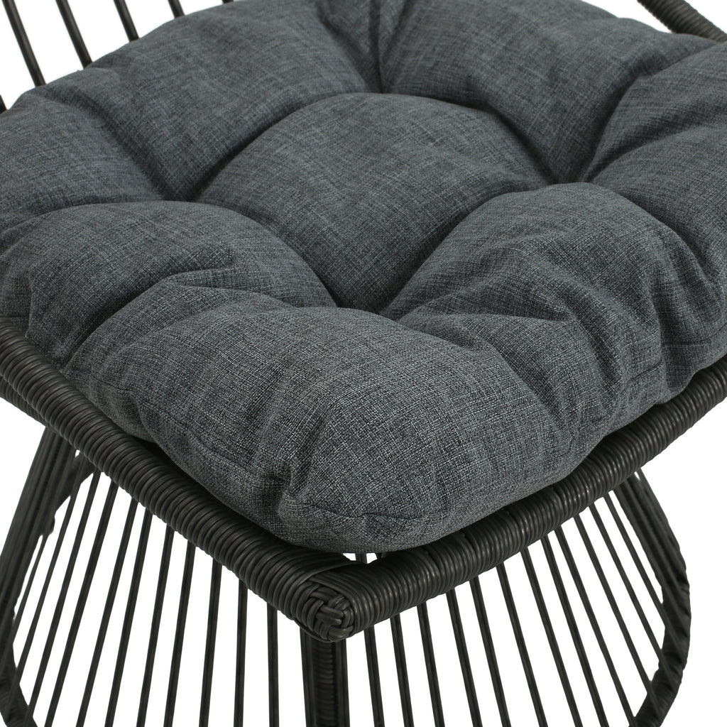 Strontianite Outdoor Rattan Chair with High Back Design