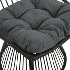 Strontianite Outdoor Rattan Chair with High Back Design