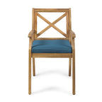 Perla Outdoor Dining Chairs with Cushions, Set of 2